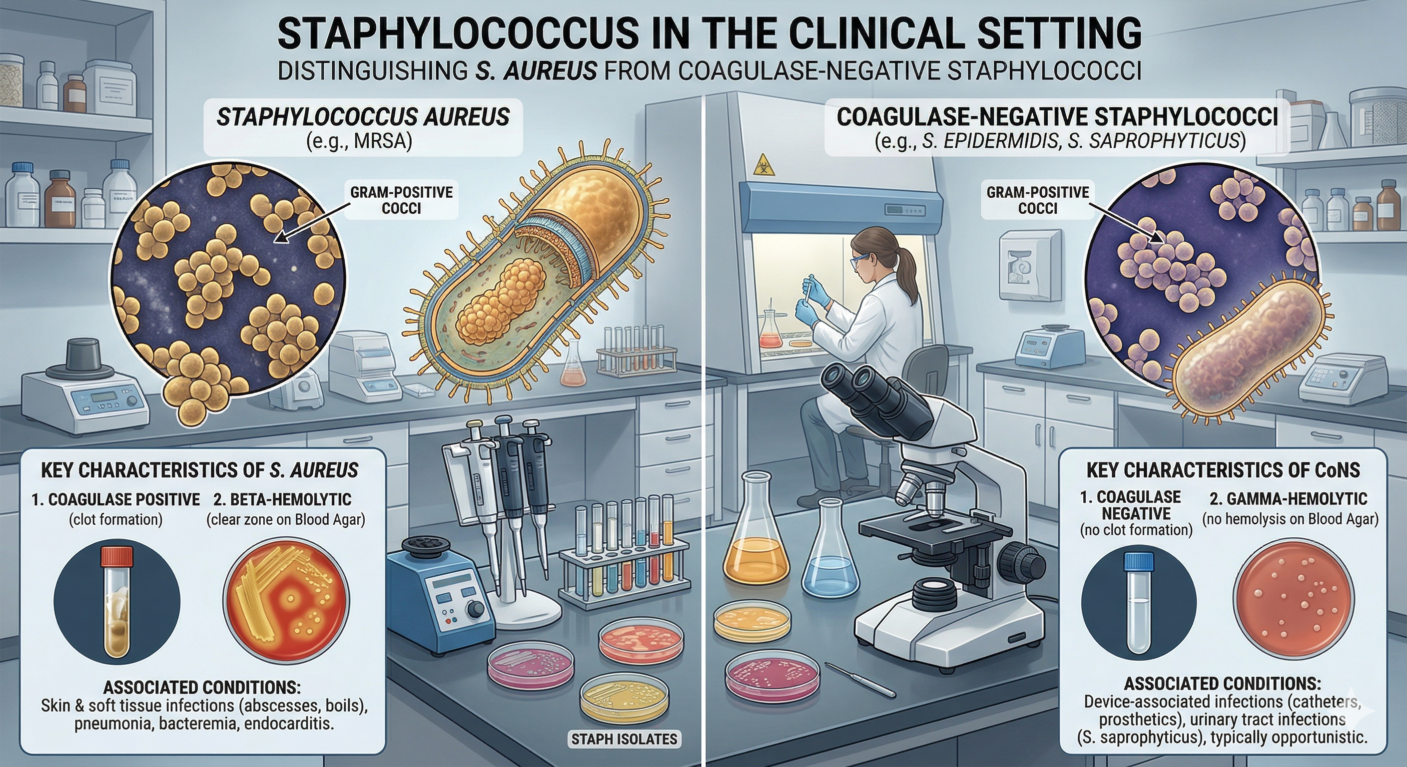 Decidiendo entre _S. aureus_ y Estafilococos Coagulasa Negativos